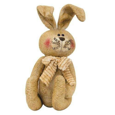 Stuffed Sitting Bunny With Scarf - The Fox Decor